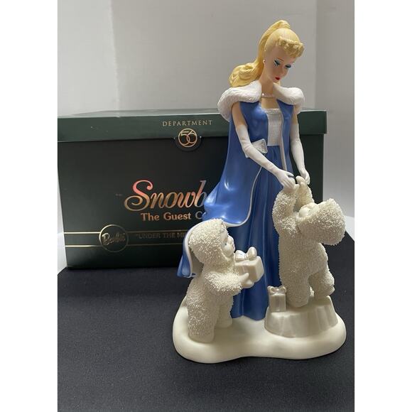 Vintage Department 56 Barbie Snowbabies “Under the Midnight Moon with Barbie” - Picture 1 of 11